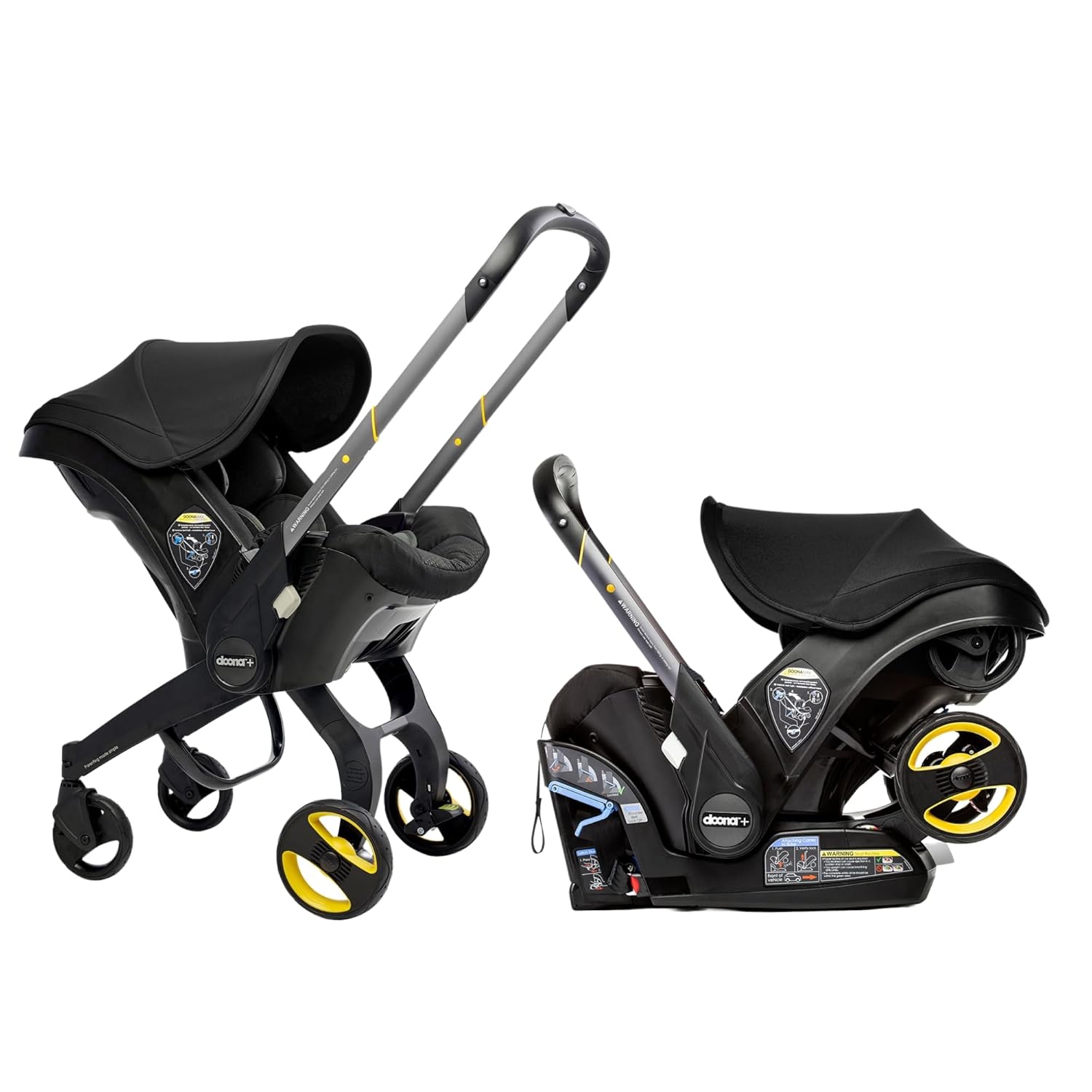 【Limited-time offer】Doona Car Seat & Stroller, Nitro Black - All-in-One Travel System