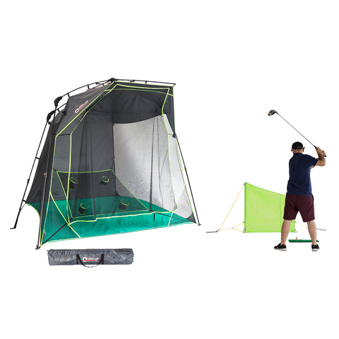 Professional Large Golf Practice Tent | Backyard Driving Range Cage with Target Net - Heavy Duty for Full Swing Training