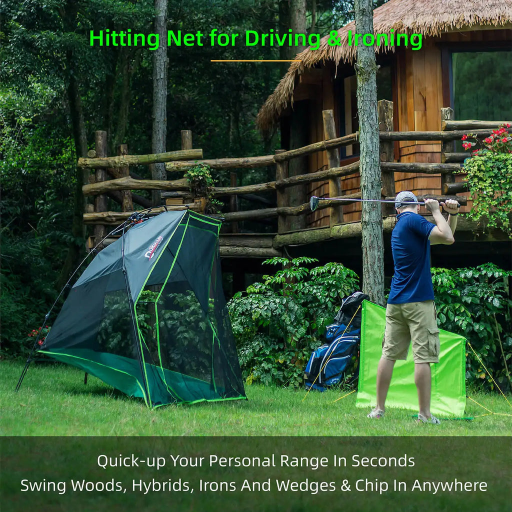 Compact Golf Practice Pop-Up Tent | Portable Small Golf Hitting Net for Indoor & Backyard Training| Free US Shipping