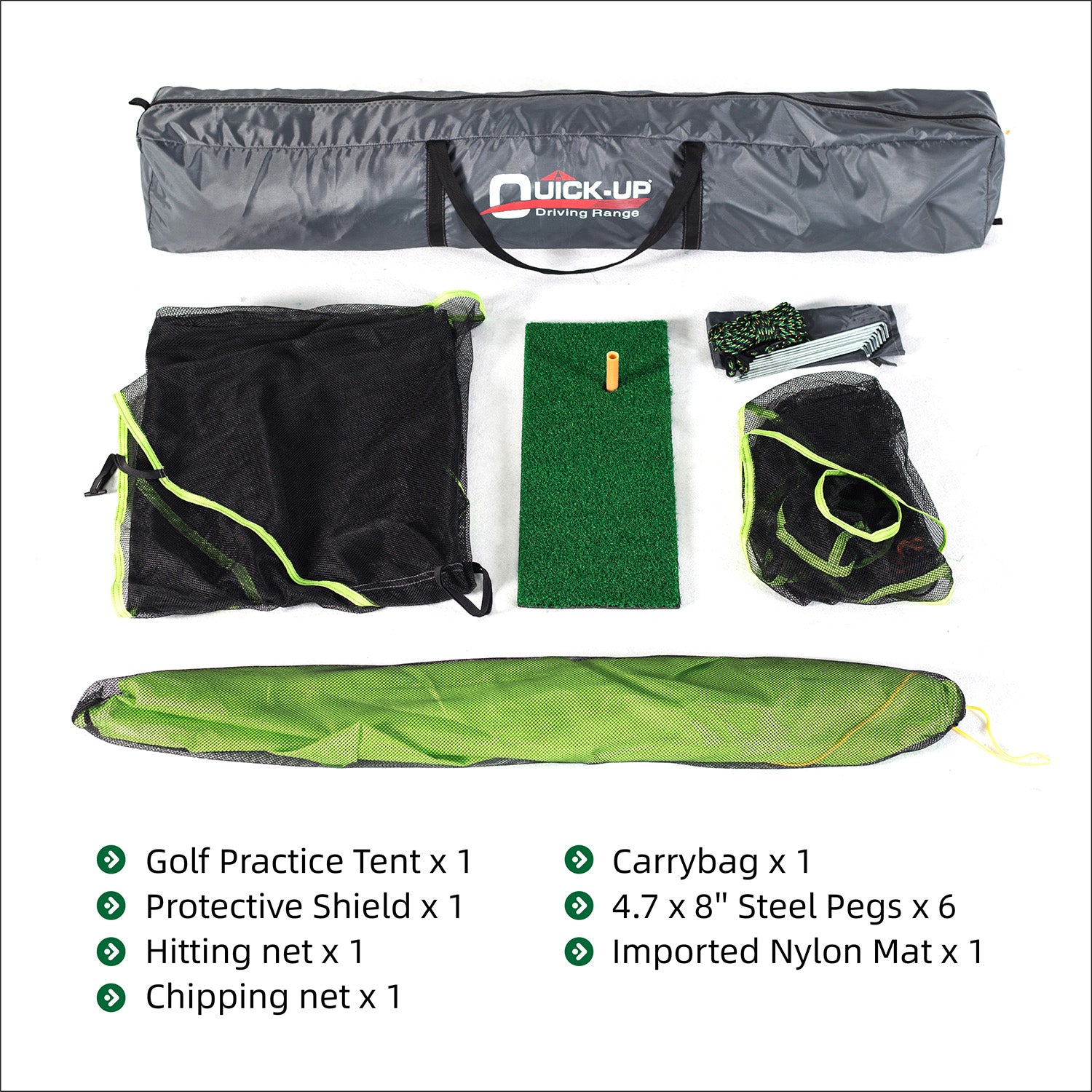 Professional Large Golf Practice Tent | Backyard Driving Range Cage with Target Net - Heavy Duty for Full Swing Training