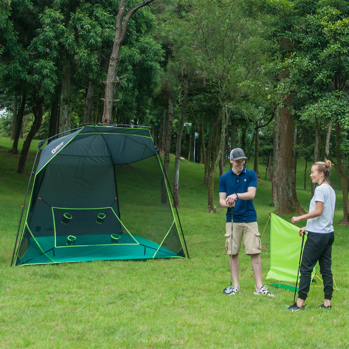 Professional Large Golf Practice Tent | Backyard Driving Range Cage with Target Net - Heavy Duty for Full Swing Training