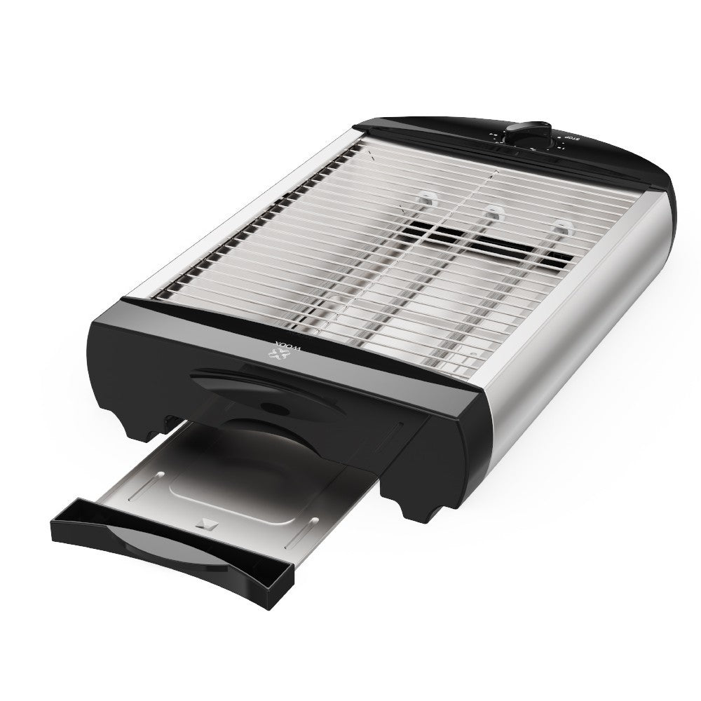 2-Slice Mechanical Toaster - 900W Fast Heating, 3 Heating Turbines, Even Browning, Silver