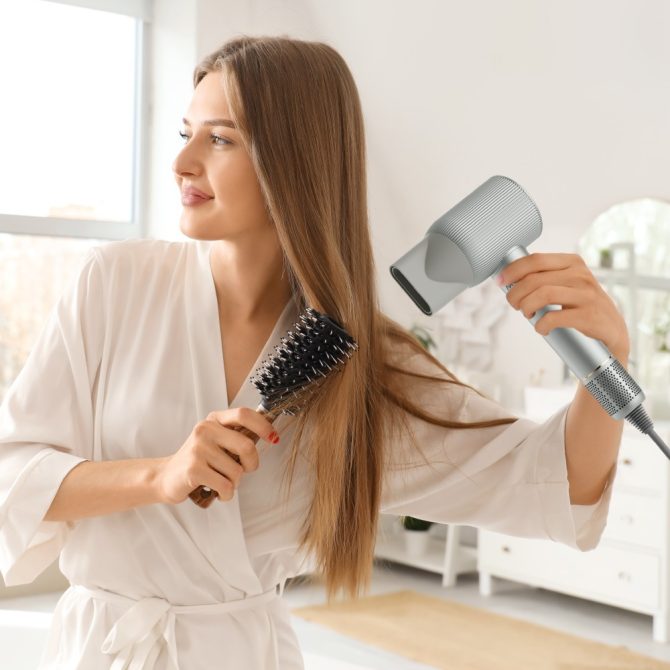 1600W Ionic Hair Dryer with Magnetic Nozzle - 3 Heat & 3 Speed Salon Settings, Fast Drying, Lightweight, Frizz Control