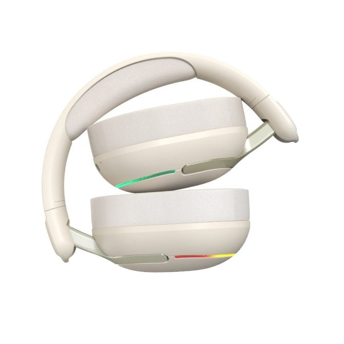 White Wireless Headphones - 400mAh Battery, Bluetooth/FM Radio/AUX 3-in-1, Over-Ear for All-Day Use