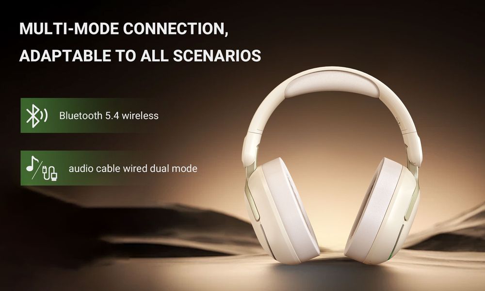 White Wireless Headphones - 400mAh Battery, Bluetooth/FM Radio/AUX 3-in-1, Over-Ear for All-Day Use