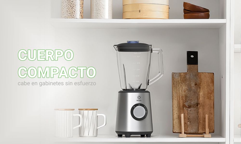 MX0198 1000W Electric Blender - 1500ml Glass Jar, 2 Speeds & Pulse, Silver, for Smoothies, Sauces & Ice Crushing