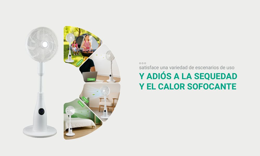 UE MX0182 80W Tower Fan with 2L Water Tank - 7 Speeds, Oscillation, Air Cooler & Humidifier, Remote Control, White