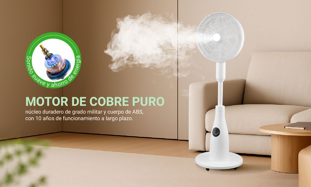 UE MX0182 80W Tower Fan with 2L Water Tank - 7 Speeds, Oscillation, Air Cooler & Humidifier, Remote Control, White