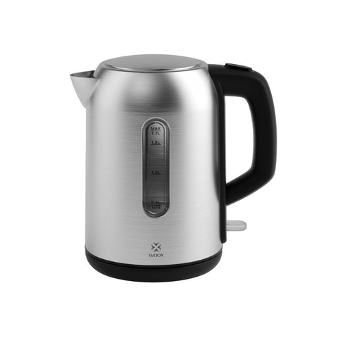 MX0194 1.7L Electric Kettle - 2200W Fast Boiling, Silver Stainless Steel, Automatic Shut-Off & Boil-Dry Protection