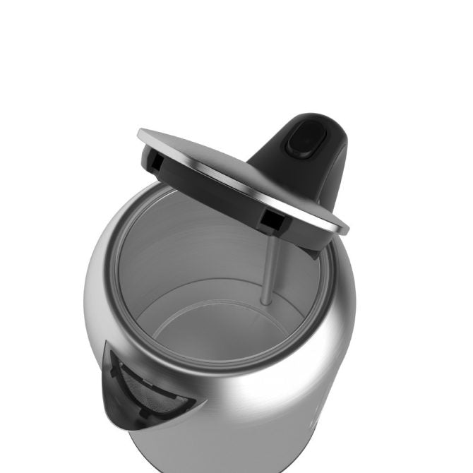 MX0194 1.7L Electric Kettle - 2200W Fast Boiling, Silver Stainless Steel, Automatic Shut-Off & Boil-Dry Protection