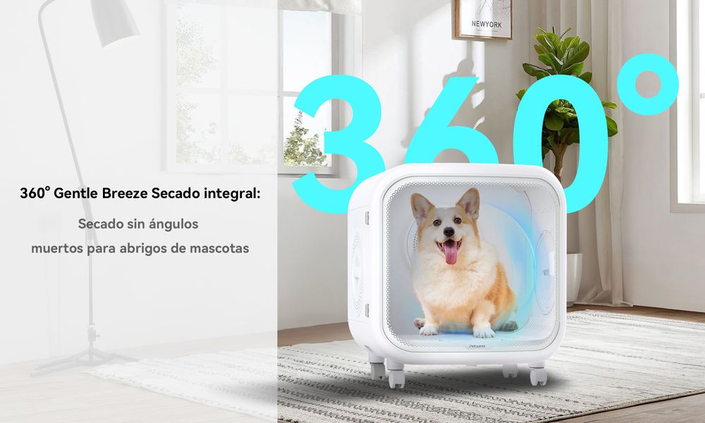 MX0187 Pet Dryer Box 75L with Smart App - 350W, WiFi & Bluetooth Control, 3 Temperature/2 Fan Modes, Timer, for Dogs Cats After Bath