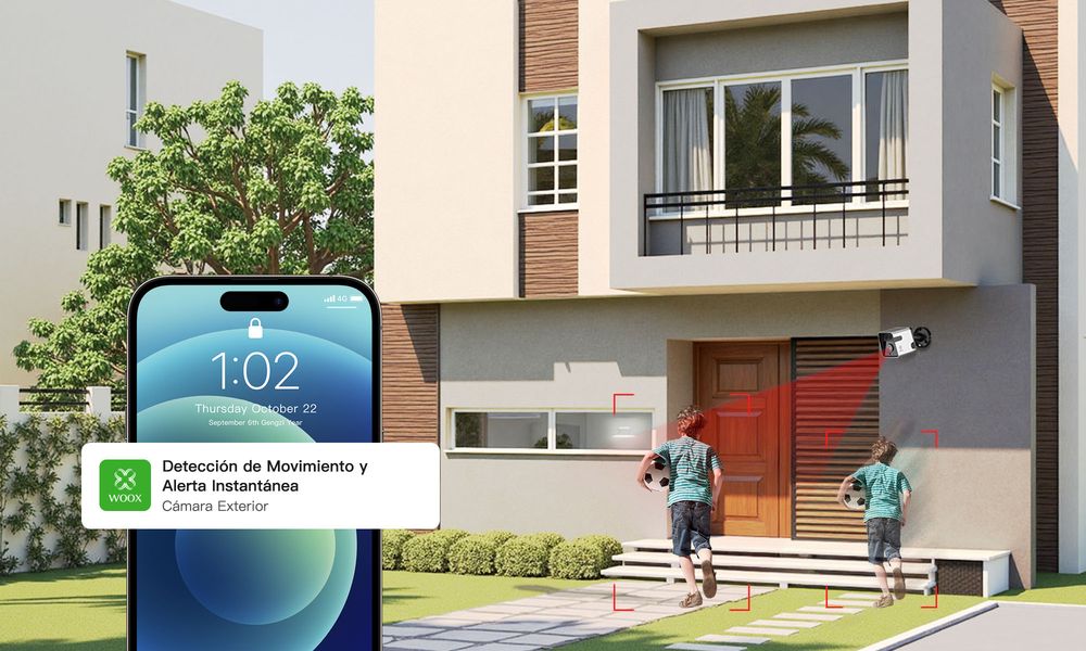 Outdoor Security Camera - 3MP UHD, IP65 Waterproof, Color Night Vision, Wi-Fi 2.4GHz, Wired Power, Motion Detection, Two-Way Audio