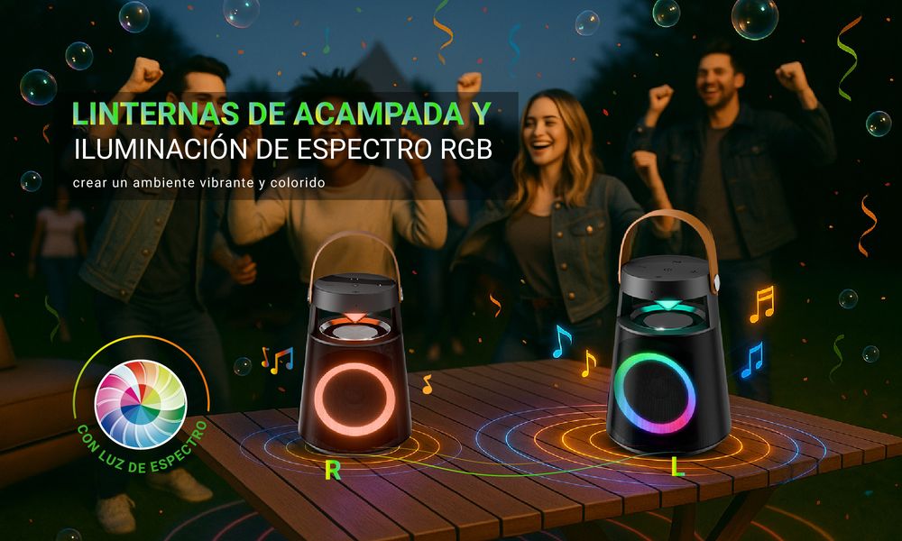 Portable Bluetooth Speaker - 30W Loud Stereo Sound, 3000mAh Battery, Bluetooth 5.3, IPX7 Waterproof, Bass Boost, Black