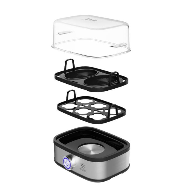 Electric Egg Cooker - 400W, Up to 7 Eggs, Adjustable Doneness, Auto Shut-Off, BPA-Free Plastic, Black