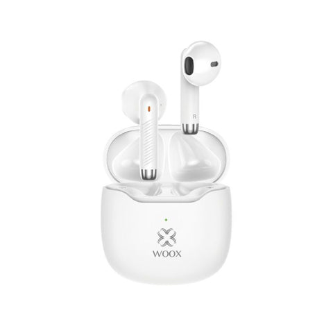 MX0055 TWS Wireless Earbuds - Pure White, Bluetooth 5.4, 50H Playtime, ENC Calls, Fast Charging, IPX5 Waterproof