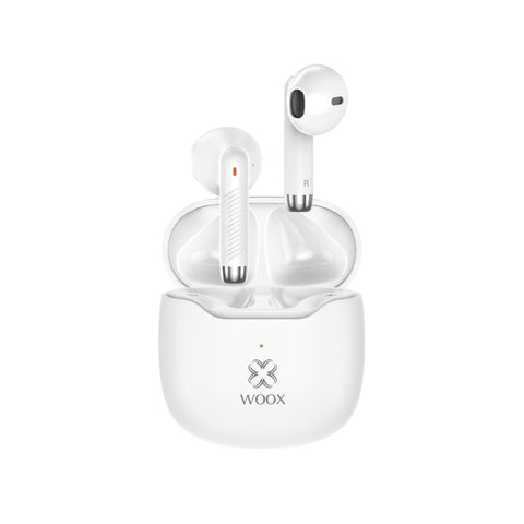 MX0055 TWS Wireless Earbuds - Pure White, Bluetooth 5.4, 50H Playtime, ENC Calls, Fast Charging, IPX5 Waterproof