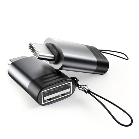 USB-A Female to USB-C Male Adapter - Convert Old Cables to Type-C, OTG Compatible, Data Sync & Charging, Aluminum Shell
