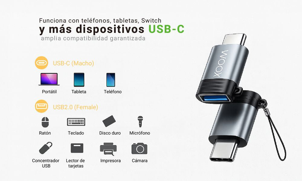 USB-A Female to USB-C Male Adapter - Convert Old Cables to Type-C, OTG Compatible, Data Sync & Charging, Aluminum Shell