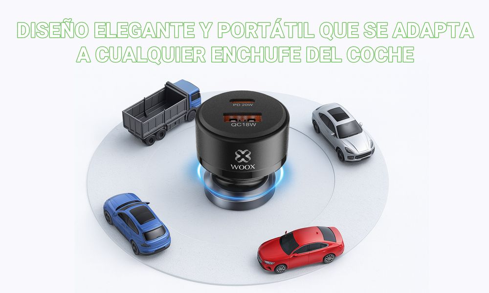 MX0142 Dual Port Car Charger - 20W PD + 18W QC, Fast Charging for iPhone & Android, Compact Design, Dual Device Charging in Vehicle