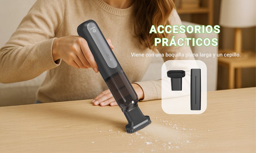MX0231 Cordless Car Vacuum Cleaner - 5000Pa Strong Suction, 2000mAh Battery, USB-C Charging, Portable Handheld for Car & Home Quick Clean