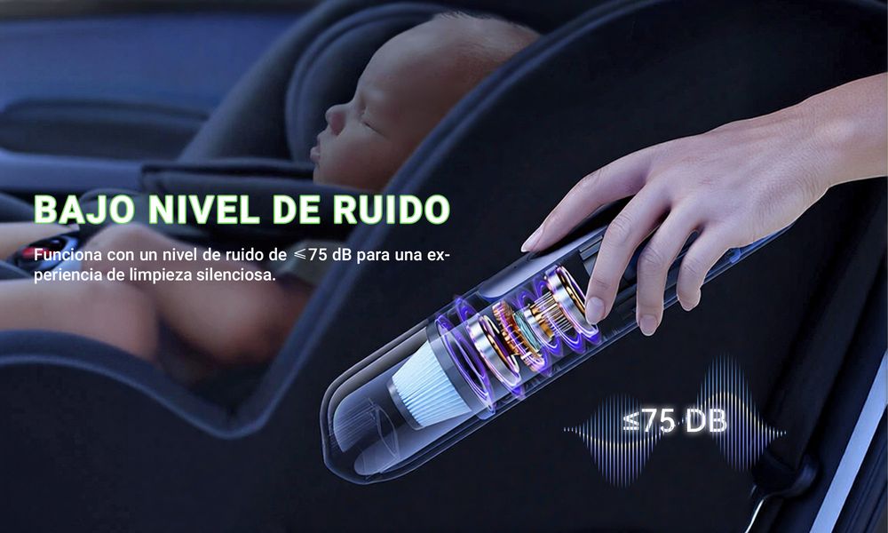 MX0231 Cordless Car Vacuum Cleaner - 5000Pa Strong Suction, 2000mAh Battery, USB-C Charging, Portable Handheld for Car & Home Quick Clean