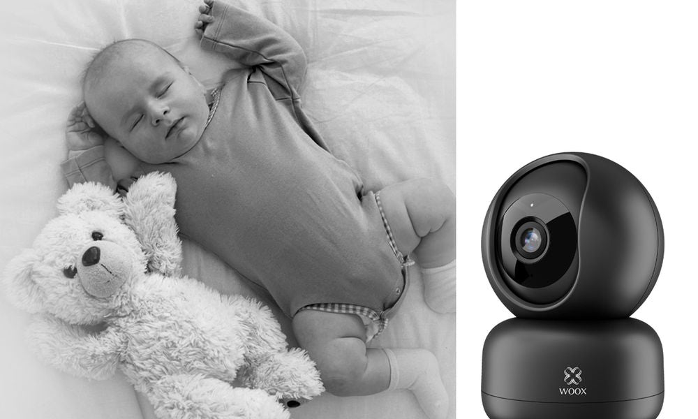 WOOX R4040 Smart PTZ Security Camera - 360° Pan & 104° Tilt, 1080P Full HD, Human Motion Tracking, 2-Way Audio, Night Vision, Works with Alexa