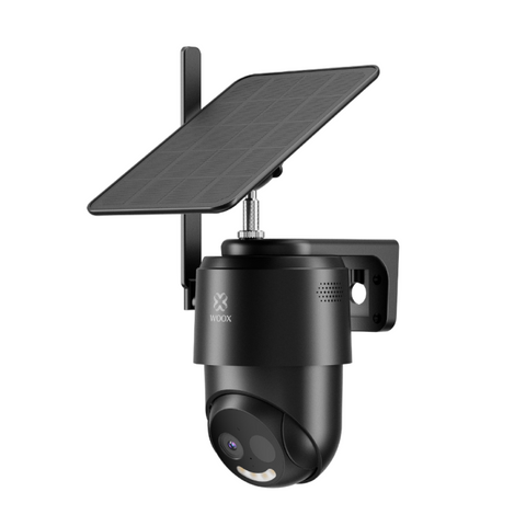 WOOX R4250 4G LTE Outdoor PTZ Security Camera Kit - Solar Panel & Battery Powered, 350° Pan & 75° Tilt, 1080p HD, 4G External Antenna, No WiFi Needed